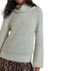 NWT MAEVE for Anthropologie Dionne Knit Bell Sleeve Mock Neck Sweater XSP